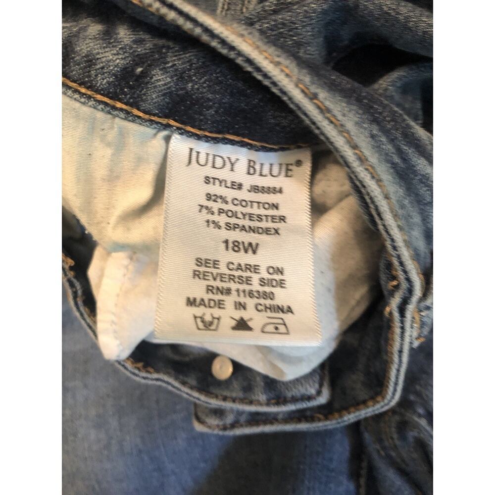 Judy Blue Distressed Skinny Jeans Womens 18Wx26 Stretch Dark Wash JB8864 Slim - Picture 8 of 12